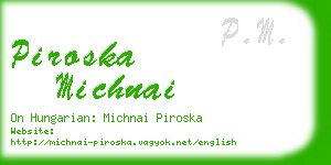 piroska michnai business card